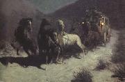 Frederic Remington A Taint on the Wind (mk43) oil on canvas